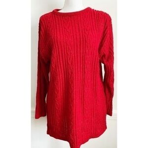 Vintage Diane Von Furstenberg Red Metallic Sweater